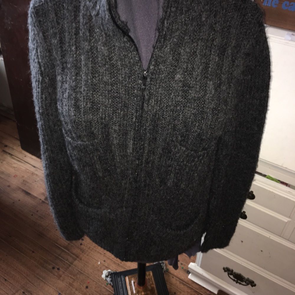 Piers 4 pocket wool blend zipped sweater